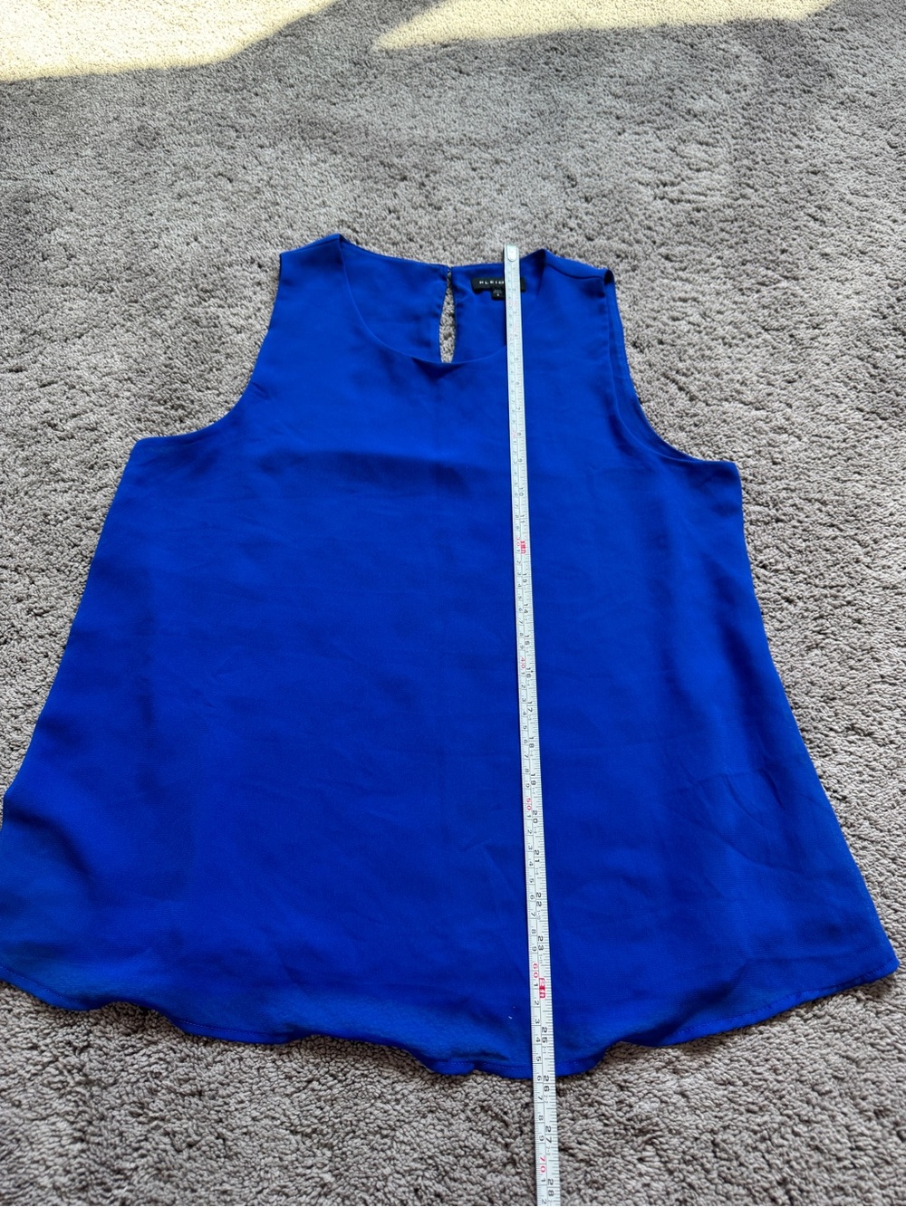 Pleione Sleeveless Blue Shell Top - Picture 4 of 5